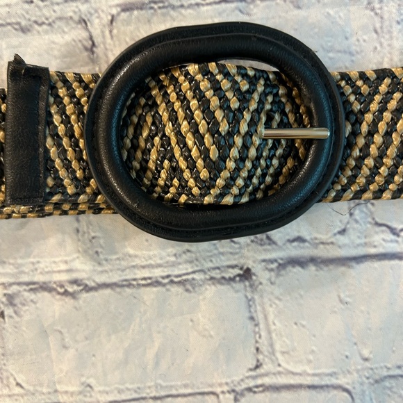 ETHNIC STYLE STRETCH WOMENS WIDE BELT COVERED BUCKLE SIZE 14/16 - Picture 3 of 11